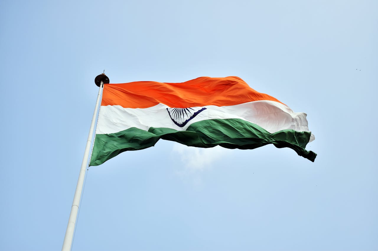 An Indian flag.